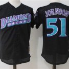 Men/Youth's Arizona Diamondbacks #51 Randy Johnson Black Cooperstown Jersey