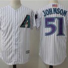 Men/Youth's Arizona Diamondbacks #51 Randy Johnson White M&N Jersey
