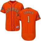 Men/Youth's Astros #1 Carlos Correa Orange 2018 Gold Program Flexbase Jersey