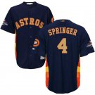 Men/Youth's Astros #4 George Springer Navy 2018 Gold Program Jersey