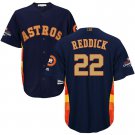 Men/Youth's Astros #22 Josh Reddick Navy 2018 Gold Program Jersey