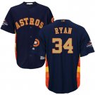 Men/Youth's Astros #34 Nolan Ryan Navy 2018 Gold Program Jersey