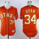Men/Youth's Astros #34 Nolan Ryan Orange 2018 Gold Program Flexbase Jersey