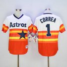Men/Youth's Astros 1 Carlos Correa White 1980  Jersey