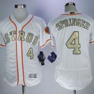 Men/Youth's Astros 4 George Springer White 2018 Gold Program Flexbase Jersey
