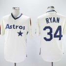 Men/Youth's Astros 34 Nolan Ryan Cream Cooperstown Jersey
