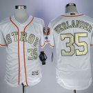 Men/Youth's Astros 35 Justin Verlander White 2018 Gold Program Flexbase Jersey