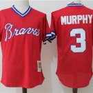 Men/Youth's Atlanta Braves #3 Dale Murphy Red 1980 Cooperstown Jersey
