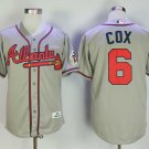 Men/Youth's Atlanta Braves #6 Bobby Cox Gray 1995 Throwback Jersey