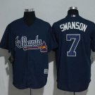 Men/Youth's Atlanta Braves #7 Dansby Swanson Navy Blue Flexbase Jersey