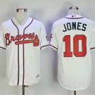 Men/Youth's Atlanta Braves #10 Chipper Jones White 1995 Throwback Jersey