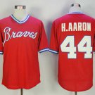Men/Youth's Atlanta Braves #44 Hank Aaron Red 1980 BP Throwback Jersey