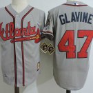 Men/Youth's Atlanta Braves #47 Tom Glavine Gray Cooperstown Jersey