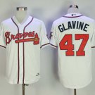 Men/Youth's Atlanta Braves #47 Tom Glavine White 1995 Throwback Jersey