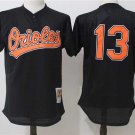 Men/Youth's Baltimore Orioles #13 Manny Machado Black M&N Throwback Pullover Jersey