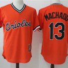 Men/Youth's Baltimore Orioles #13 Manny Machado Orange Cooperstown Jersey