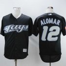 Men/Youth's Blue Jays 12 Roberto Alomar Black 2008  Jersey