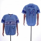 Men/Youth's Blue Jays 14 David Price Light Blue Cool Base Jersey