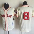 Men/Youth's Boston Red Sox #8 Carl Yastrzemski Cream M&N Throwback Jersey