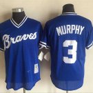 Men/Youth's Braves 3 Dale Murphy Blue M&N Throwback Jersey