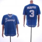 Men/Youth's Braves 3 Dale Murphy Blue Mesh Throwback Jersey