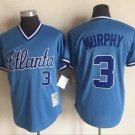 Men/Youth's Braves 3 Dale Murphy Light Blue M&N Throwback Jersey