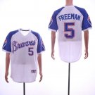 Men/Youth's Braves 5 Freddie Freeman White Throwback Jersey