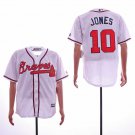 Men/Youth's Braves 10 Chipper Jones White Cool Base Jersey