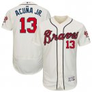 Men/Youth's Braves 13 Ronald Acuna Jr. Cream Flexbase Jersey