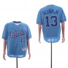 Men/Youth's Braves 13 Ronald Acuna Jr. Light Blue Throwback Jersey
