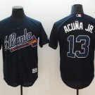 Men/Youth's Braves 13 Ronald Acuna Jr. Navy Cool Base Jersey