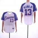 Men/Youth's Braves 13 Ronald Acuna Jr. White Throwback Jersey