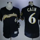Men/Youth's Brewers 6 Lorenzo Cain Navy Flexbase Jersey