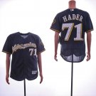 Men/Youth's Brewers 71 Josh Hader Navy Cool Base Jersey