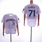 Men/Youth's Brewers 71 Josh Hader White Cool Base Jersey