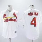 Men/Youth's Cardinals 4 Yadier Molina White Cool Base Jersey