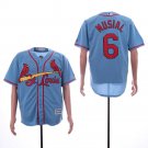 Men/Youth's Cardinals 6 Stan Musial Light Blue Cool Base Jersey
