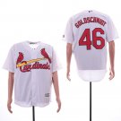 Men/Youth's Cardinals 46 Paul Goldschmidt White Cool Base Jersey