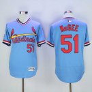 Men/Youth's Cardinals 51 Willie McGee Light Blue Cooperstown Flexbase Jersey