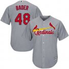 Men/Youth's Cardinals Harrison Bader Gray Cool Base Jersey