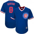 Men/Youth's Chicago Cubs #8 Andre Dawson Blue Cooperstown Jersey