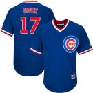 Men/Youth's Chicago Cubs #17 Mark Grace Blue Cooperstown Jersey