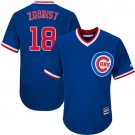 Men/Youth's Chicago Cubs #18 Ben Zobrist Blue Cooperstown Jersey