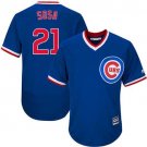Men/Youth's Chicago Cubs #21 Sammy Sosa Blue Cooperstown Jersey