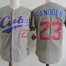 Men/Youth's Chicago Cubs #23 Ryne Sandberg Gray 1994 Cooperstown Jersey