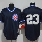 Men/Youth's Chicago Cubs #23 Ryne Sandberg Navy Blue M&N Throwback Pullover Jersey