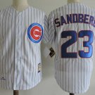 Men/Youth's Chicago Cubs #23 Ryne Sandberg White 1990 Cooperstown Jersey