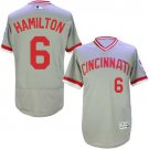 Men/Youth's Cincinnati Reds #6 Billy Hamilton Gray Cooperstown Flexbase Jersey