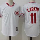 Men/Youth's Cincinnati Reds #11 Barry Larkin White Cooperstown Jersey