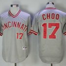 Men/Youth's Cincinnati Reds #17 Shin-Soo Choo Gray Throwback Jersey